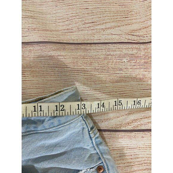 Levi's Women's 501 Blue Denim Raw Hem Festival Shorts - 26 - Picture 5 of 9